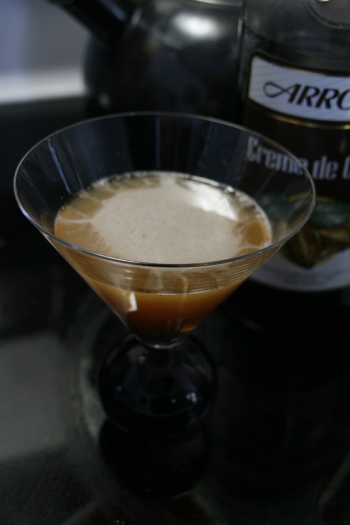 The cocktail:  The Black & White Martini