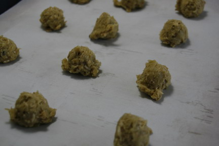 A brigade of cookie dough balls.