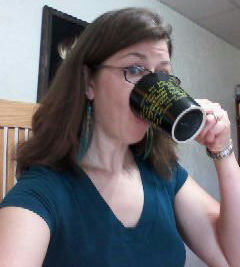 Gratuitous, non-ducked faced selfie for Fancy Coffee Friday.