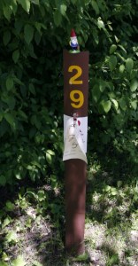 Cedric the Roaming Gnome posing on the last day.