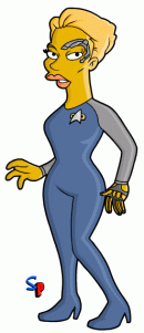Clip art of Star Trek Voyager's Seven of 9 via Springfield Punx